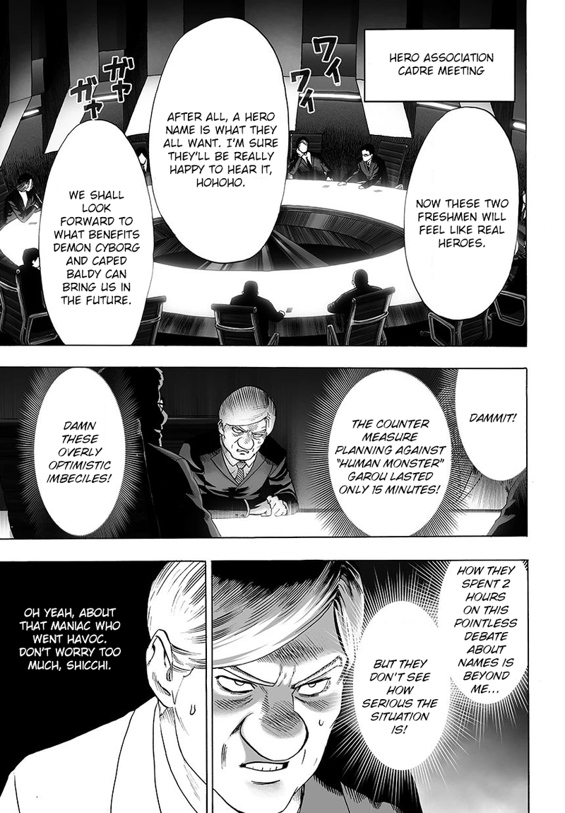 One Punch Man Manga Chapter 45 page 21 - Hero Name scene