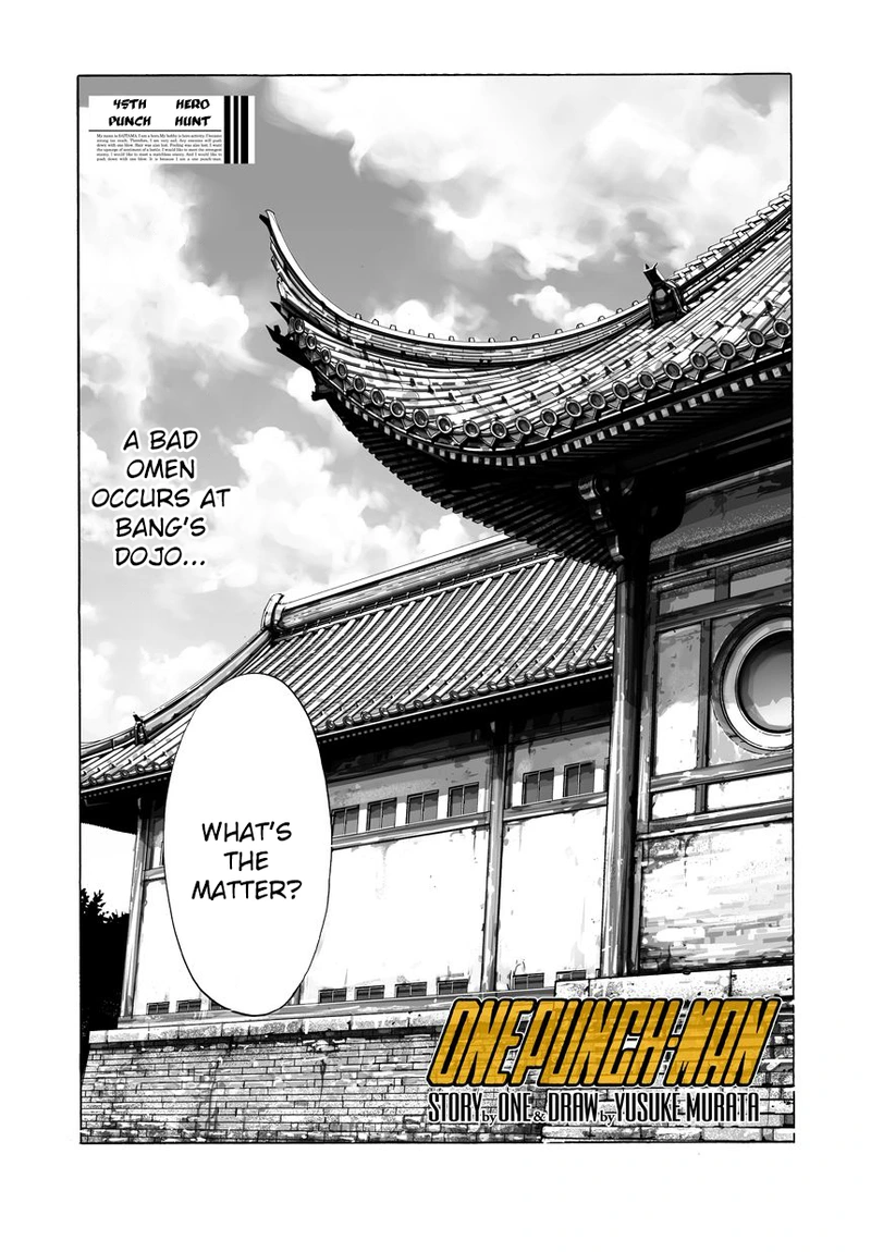 One Punch Man Manga Chapter 46 page 1 - Hero Hunt scene