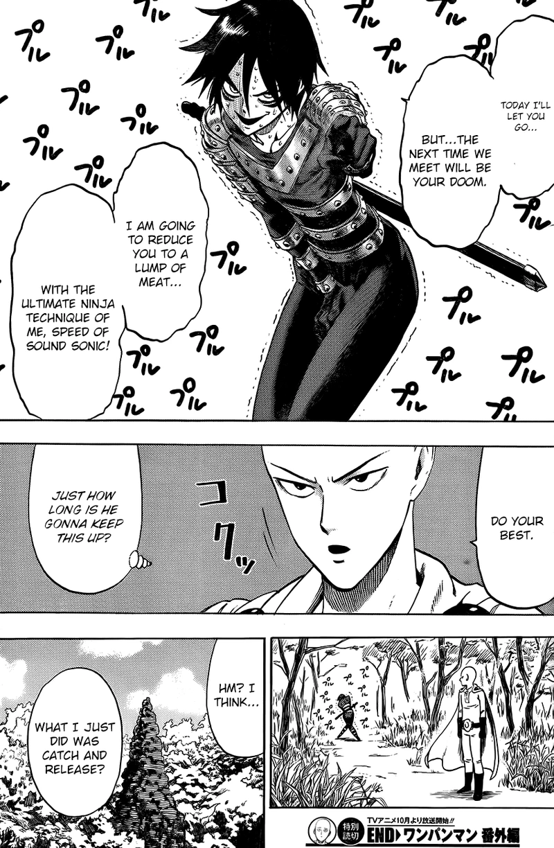 One Punch Man Manga Chapter 47.6 page 13 - Catch & Smash | Volume 9 Extras scene