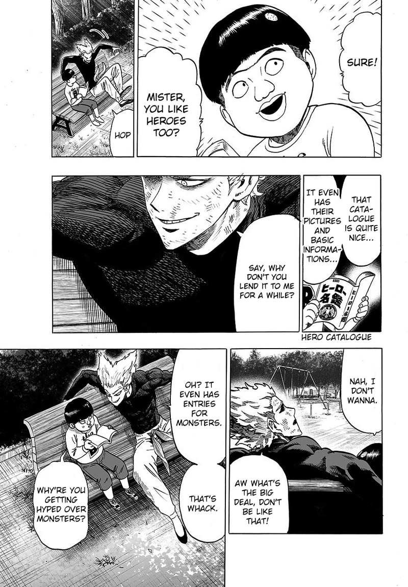 One Punch Man Manga Chapter 49 page 2 - I'm Bored Anyway scene
