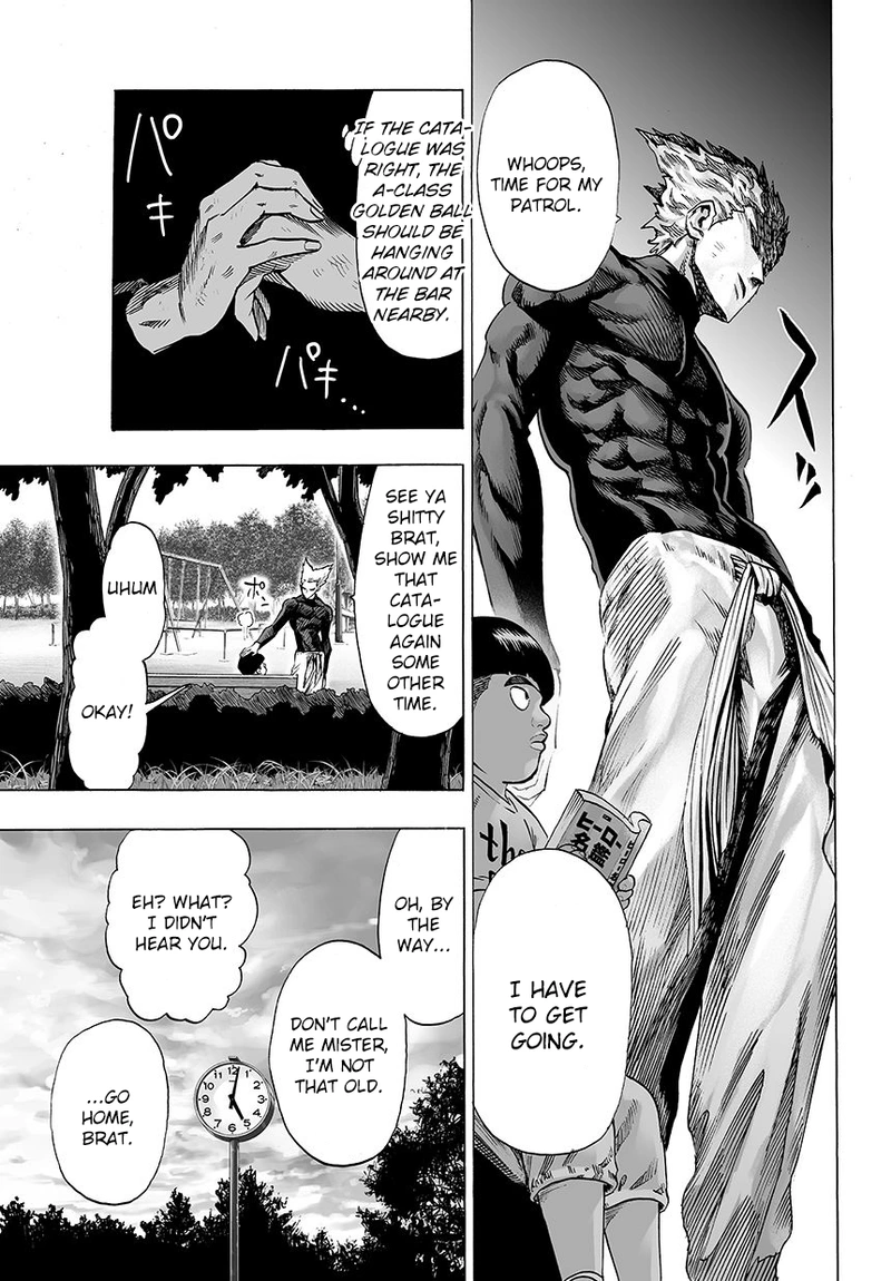 One Punch Man Manga Chapter 49 page 4 - I'm Bored Anyway scene