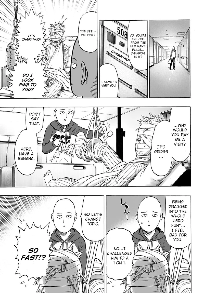 One Punch Man Manga Chapter 49 page 8 - I'm Bored Anyway scene
