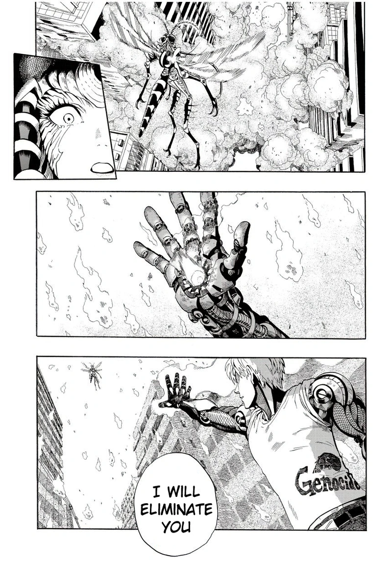 One Punch Man Manga Chapter 5 page 18 - Itch Explosion scene