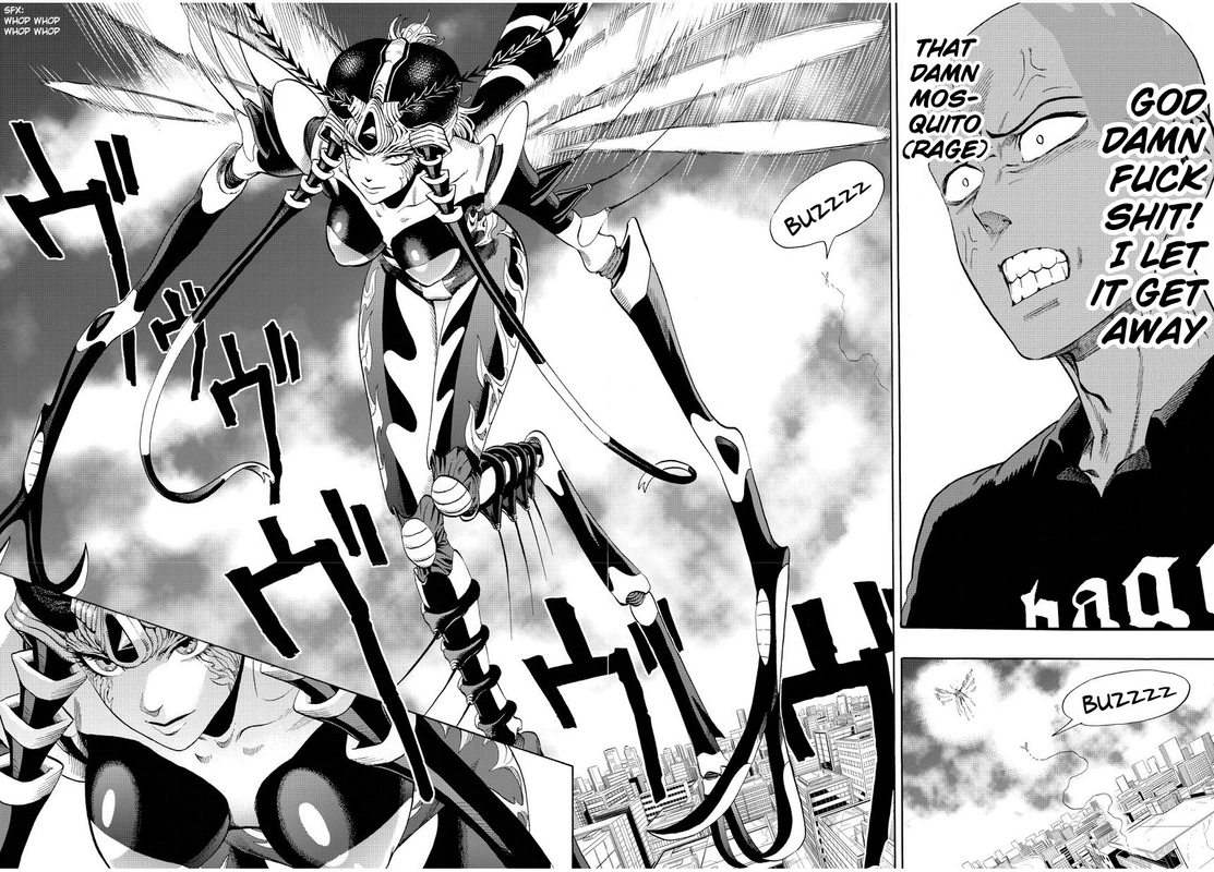 One Punch Man Manga Chapter 5 page 6 - Itch Explosion scene