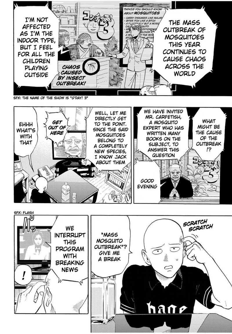 One Punch Man Manga Chapter 5 page 7 - Itch Explosion scene