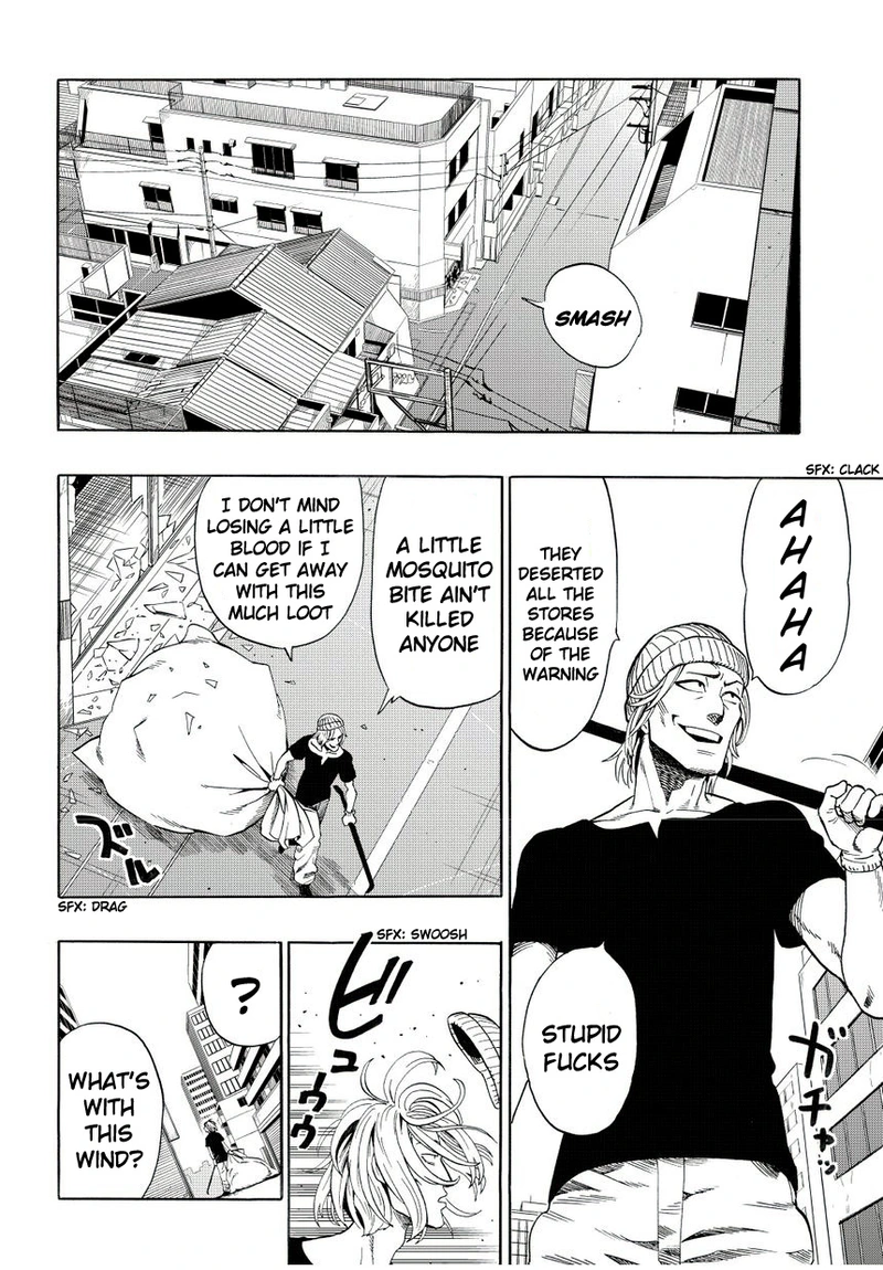 One Punch Man Manga Chapter 5 page 9 - Itch Explosion scene