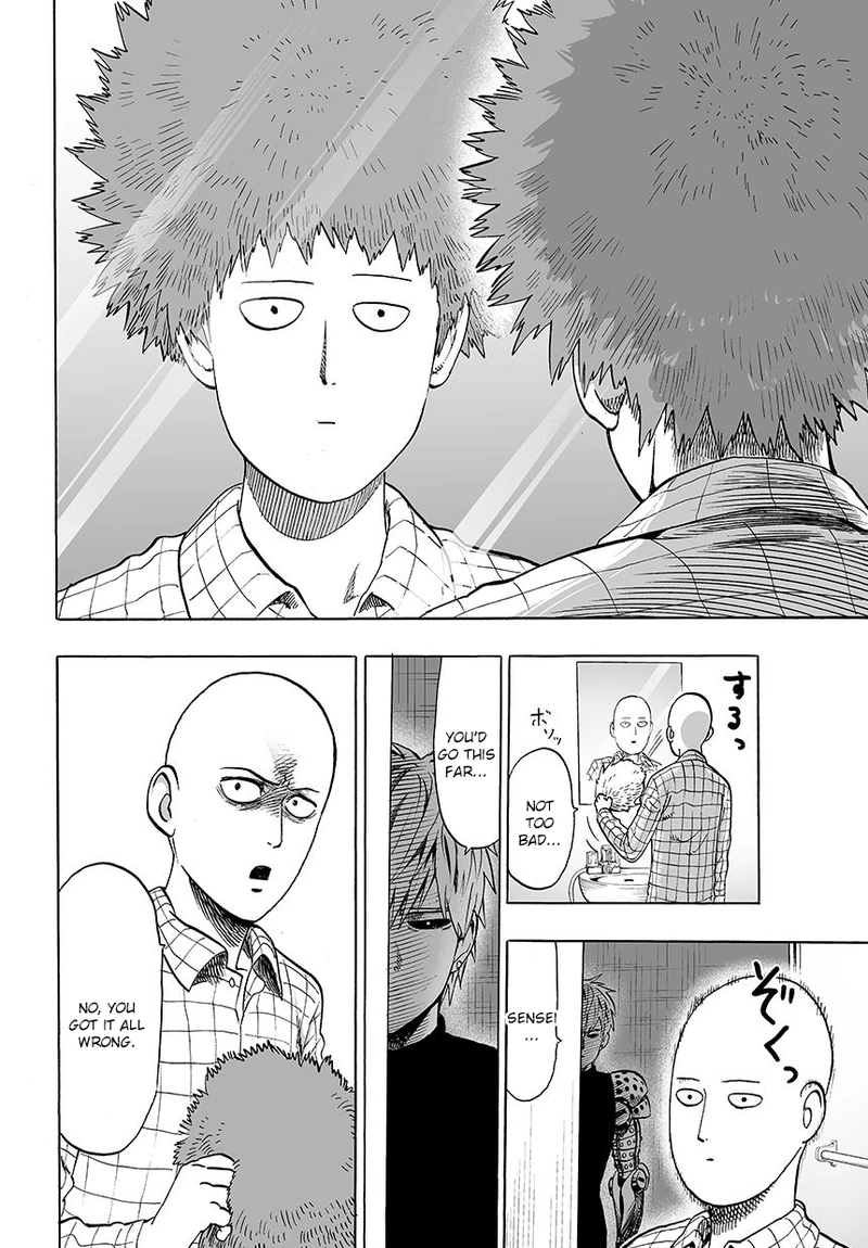 One Punch Man Manga Chapter 51 page 13 - Headgear scene