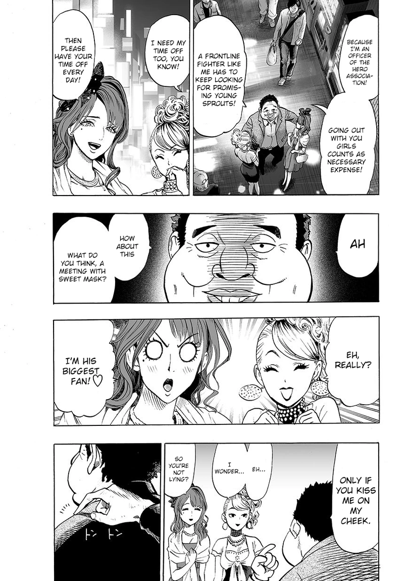 One Punch Man Manga Chapter 51 page 3 - Headgear scene