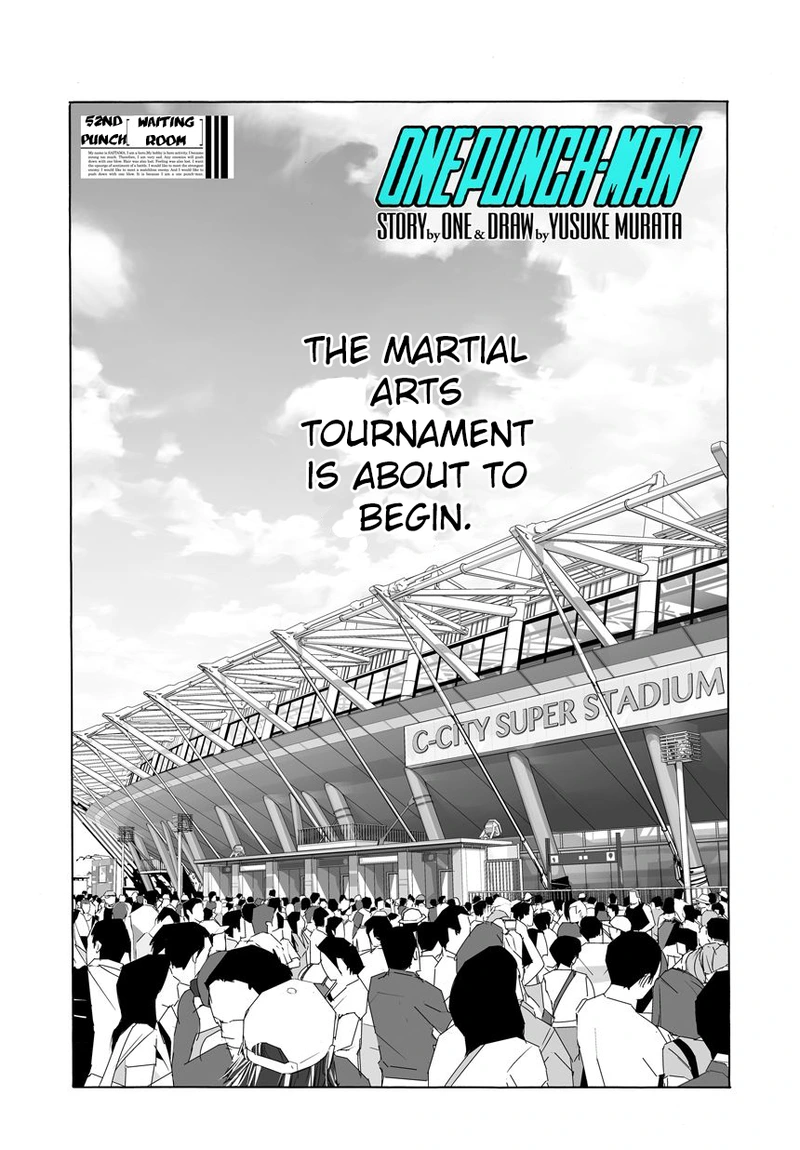 One Punch Man Manga Chapter 53 page 1 - Waiting Room scene