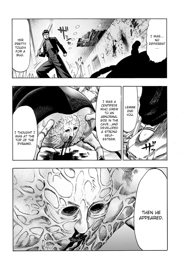 One Punch Man Manga Chapter 54 page 4 - Centipede scene