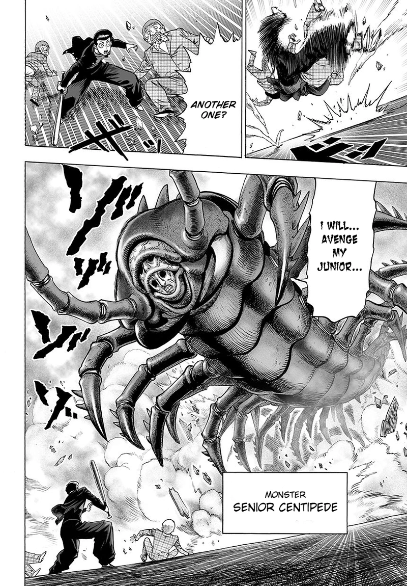 One Punch Man Manga Chapter 54 page 6 - Centipede scene