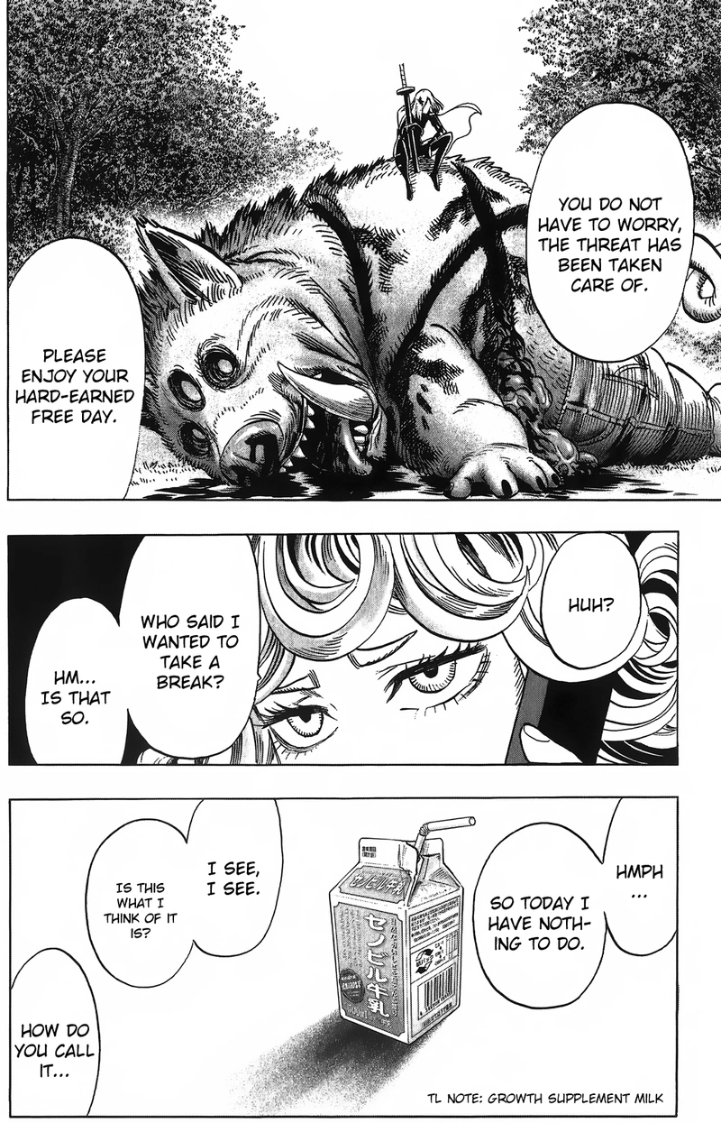 One Punch Man Manga Chapter 55.6 page 6 - Tatsumaki's Day Off | Volume 10 Extras scene