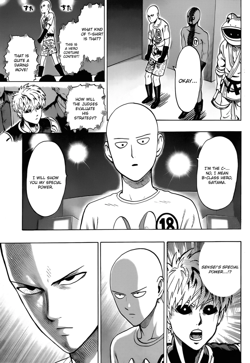 One Punch Man Manga Chapter 55.7 page 10 - Sense | Volume 10 Extras scene