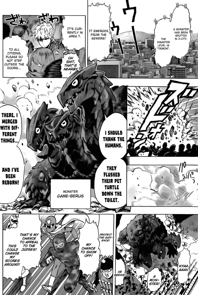 One Punch Man Manga Chapter 55.7 page 13 - Sense | Volume 10 Extras scene