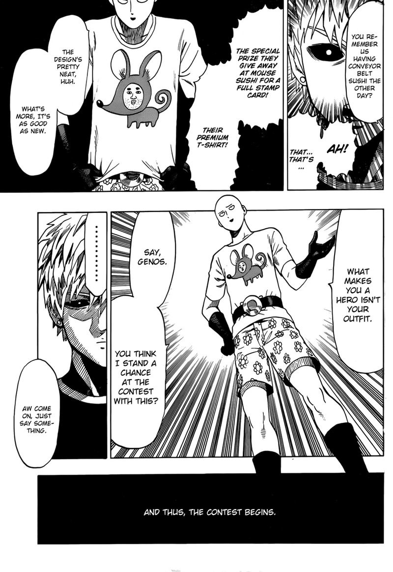 One Punch Man Manga Chapter 55.7 page 6 - Sense | Volume 10 Extras scene