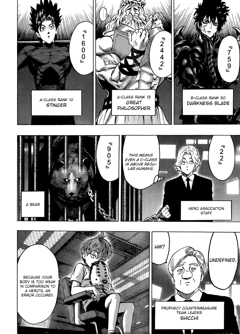 One Punch Man Manga Chapter 55.8 page 14 - Numbers | Volume 10 Extras scene
