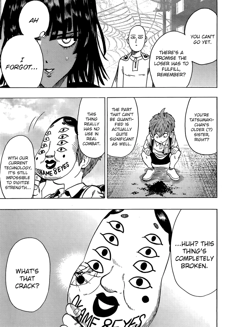 One Punch Man Manga Chapter 55.8 page 32 - Numbers | Volume 10 Extras scene