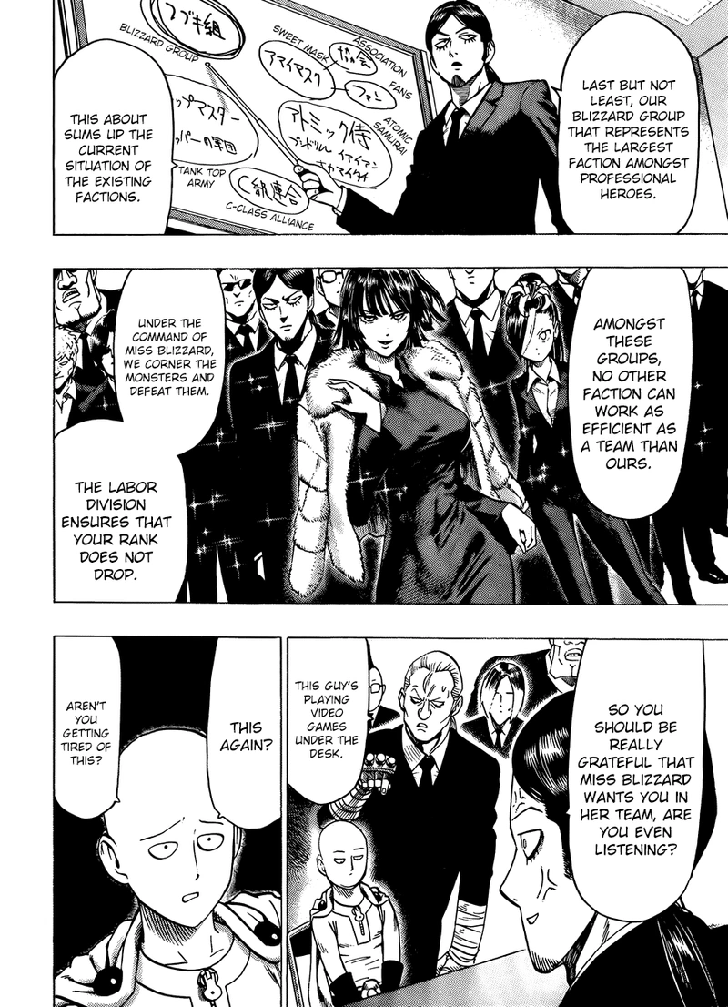 One Punch Man Manga Chapter 55.8 page 4 - Numbers | Volume 10 Extras scene