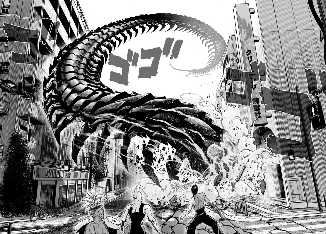 One Punch Man Manga Chapter 55 page 16 - Fighting Spirit scene