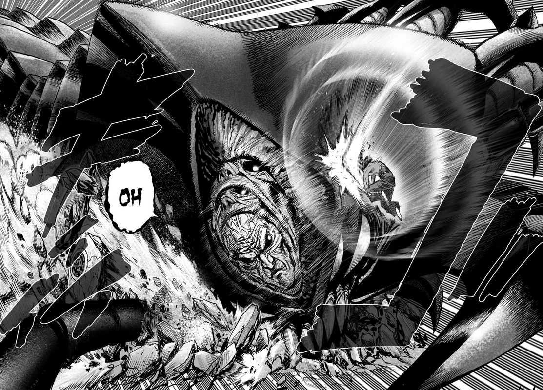One Punch Man Manga Chapter 56 page 14 - Head-On scene