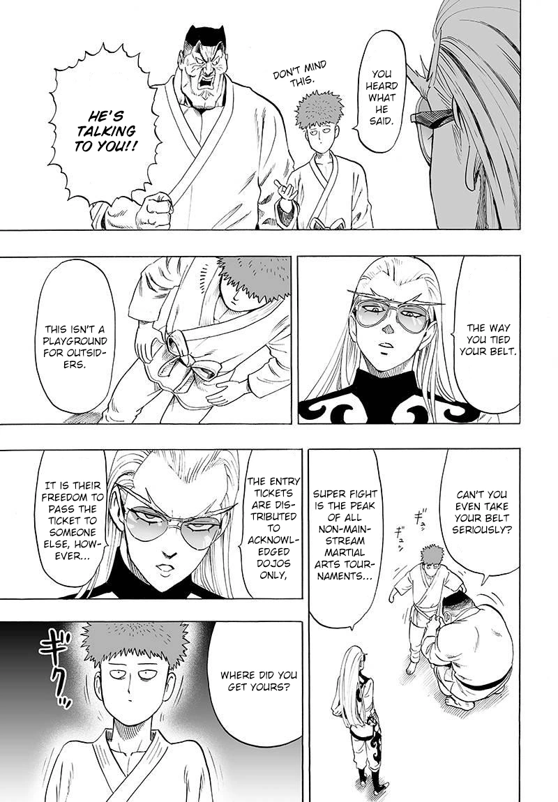 One Punch Man Manga Chapter 60 page 15 - Entering the Stadium scene