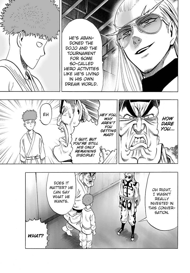 One Punch Man Manga Chapter 60 page 17 - Entering the Stadium scene