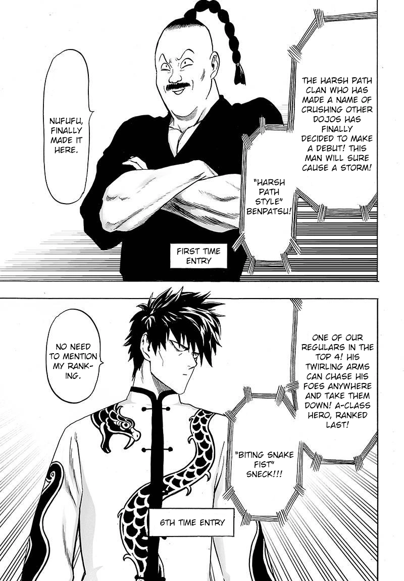 One Punch Man Manga Chapter 60 page 3 - Entering the Stadium scene