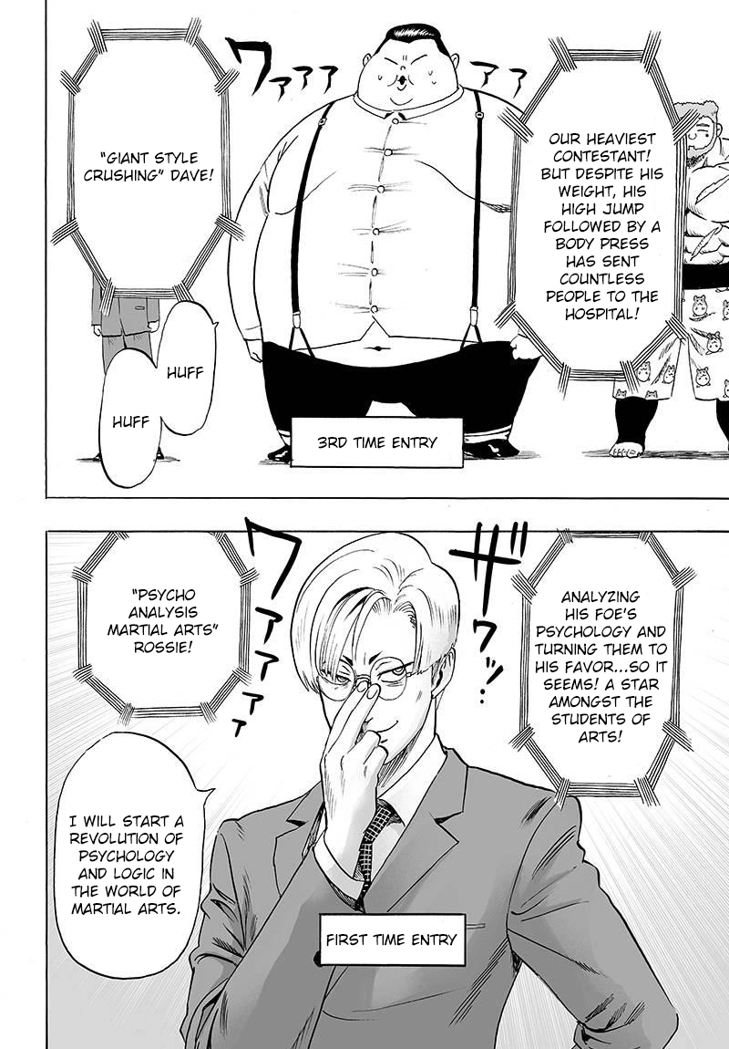 One Punch Man Manga Chapter 60 page 6 - Entering the Stadium scene