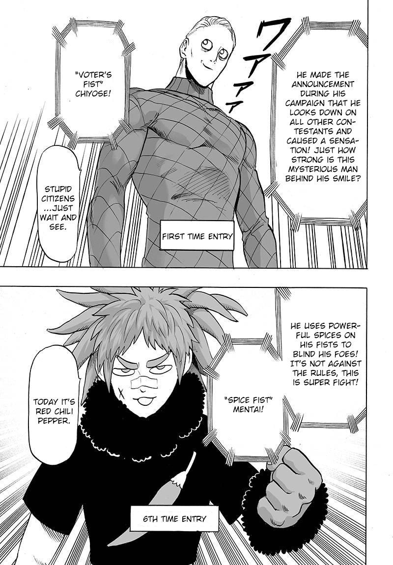 One Punch Man Manga Chapter 60 page 7 - Entering the Stadium scene