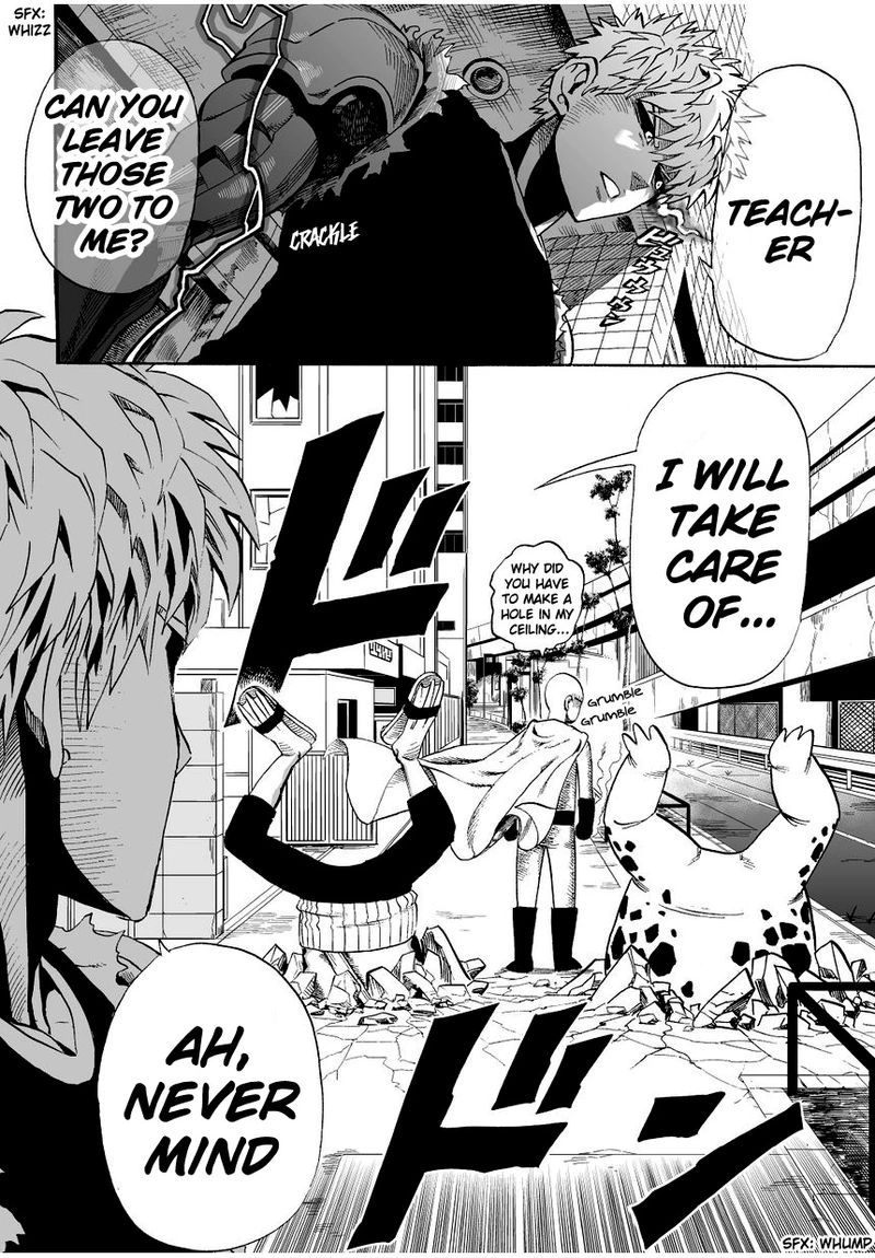 One Punch Man Manga Chapter 7 page 14 - Mysterious Raid scene