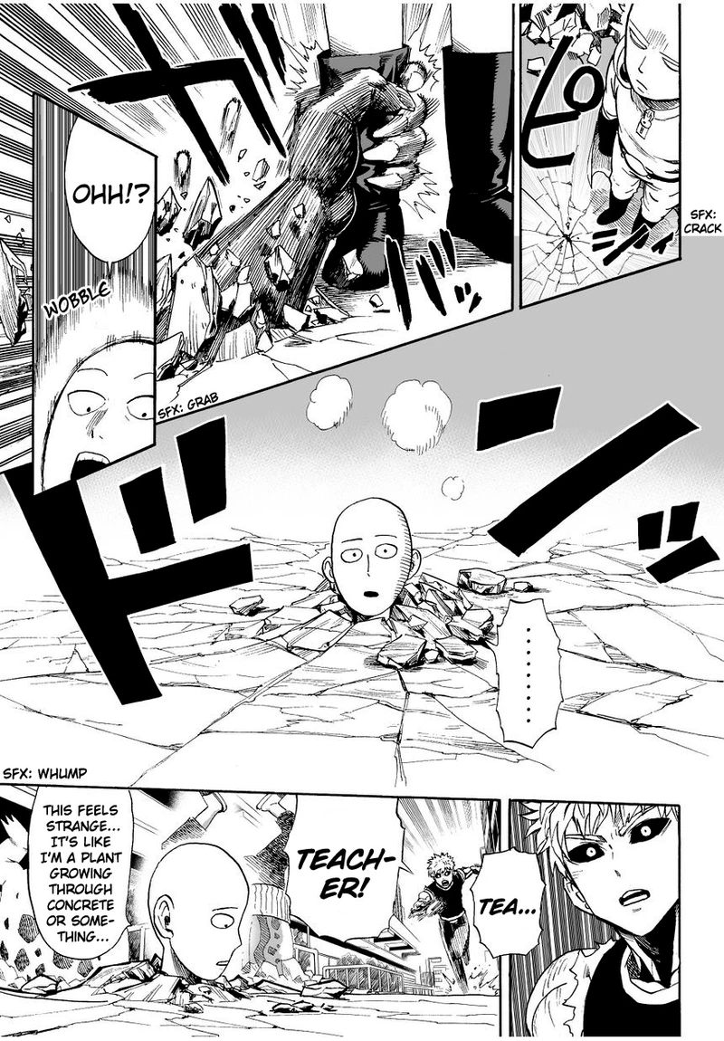 One Punch Man Manga Chapter 7 page 15 - Mysterious Raid scene