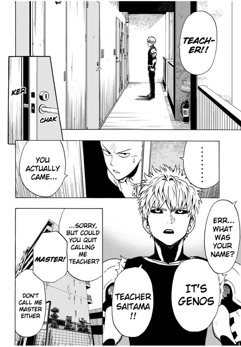 One Punch Man Manga Chapter 7 page 2 - Mysterious Raid scene