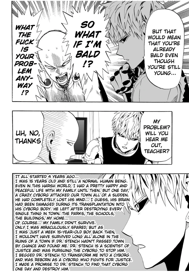 One Punch Man Manga Chapter 7 page 4 - Mysterious Raid scene
