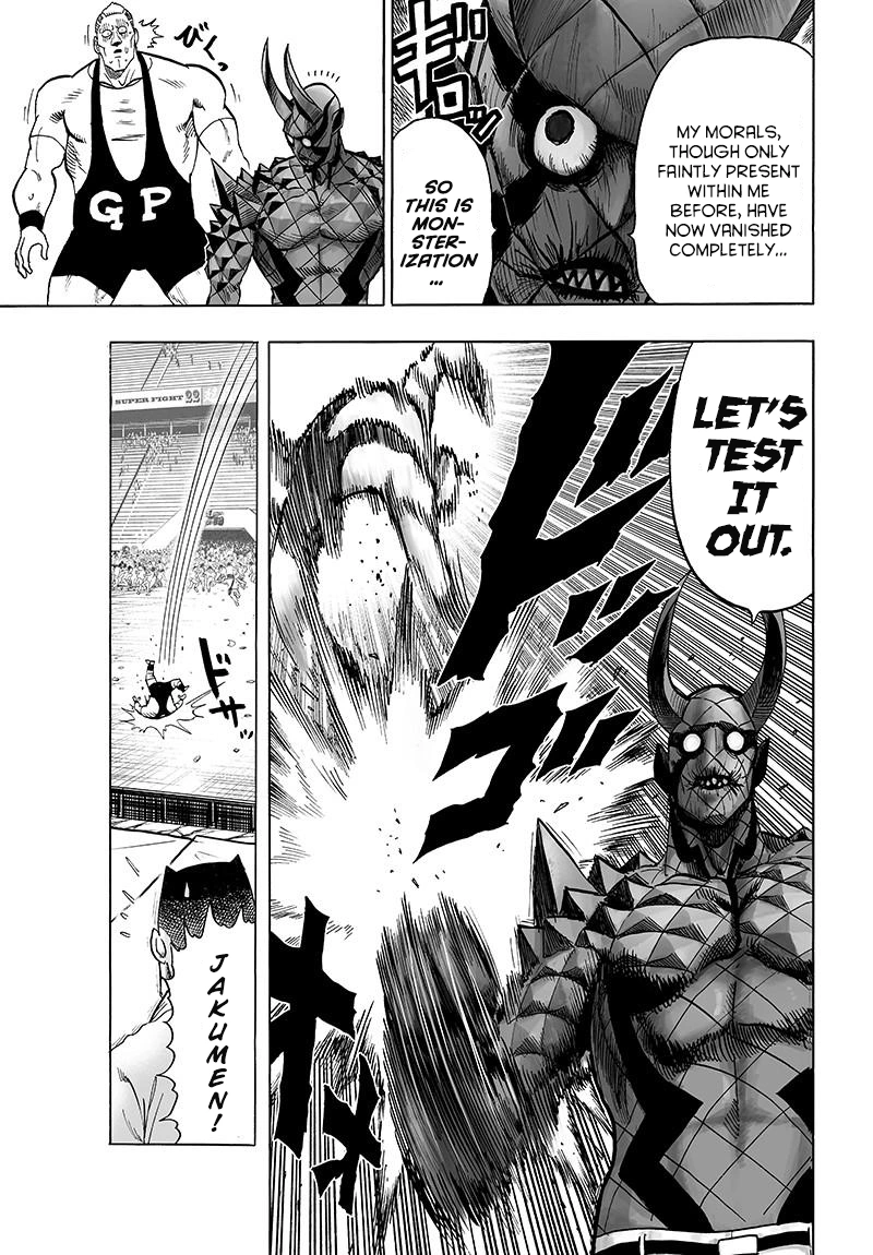 One Punch Man Manga Chapter 72 page 19 - Monsterization scene
