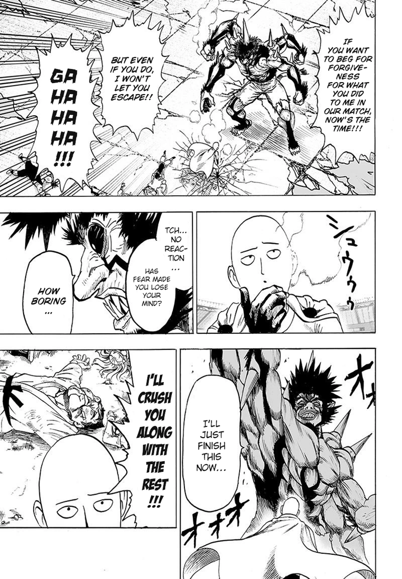One Punch Man Manga Chapter 75 page 11 - Foul scene