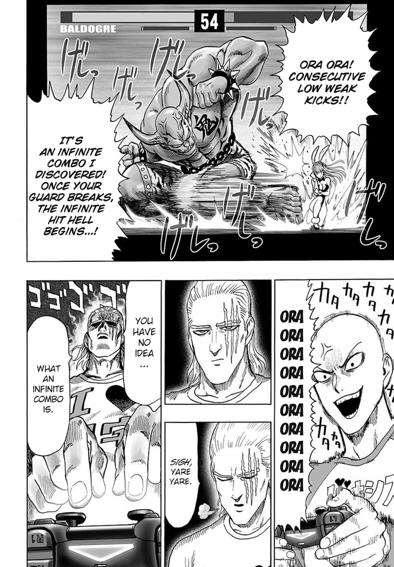 One Punch Man Manga Chapter 79 page 42 - Infinite Combo scene