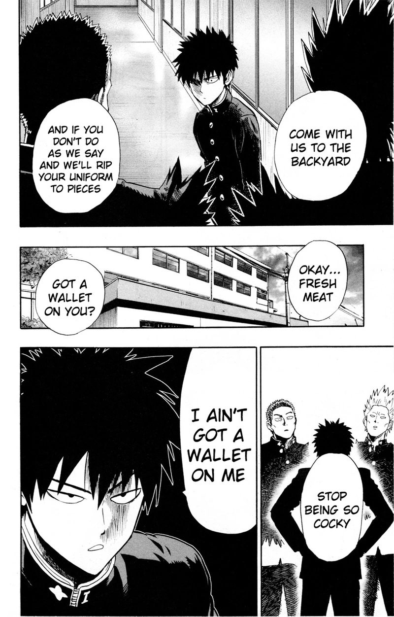 One Punch Man Manga Chapter 8.5 page 12 - 200 Yen | Volume 1 Extras scene