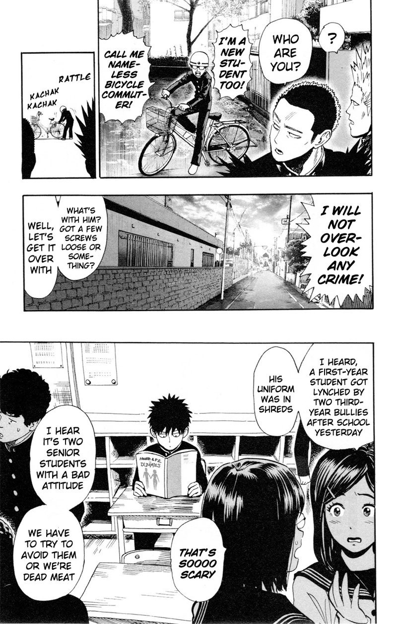 One Punch Man Manga Chapter 8.5 page 5 - 200 Yen | Volume 1 Extras scene