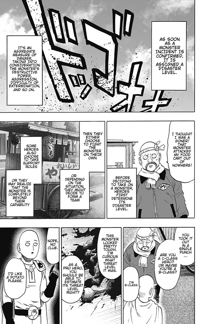 One Punch Man Manga Chapter 80.6 page 2 - Disaster Level | Volume 15 Extras scene