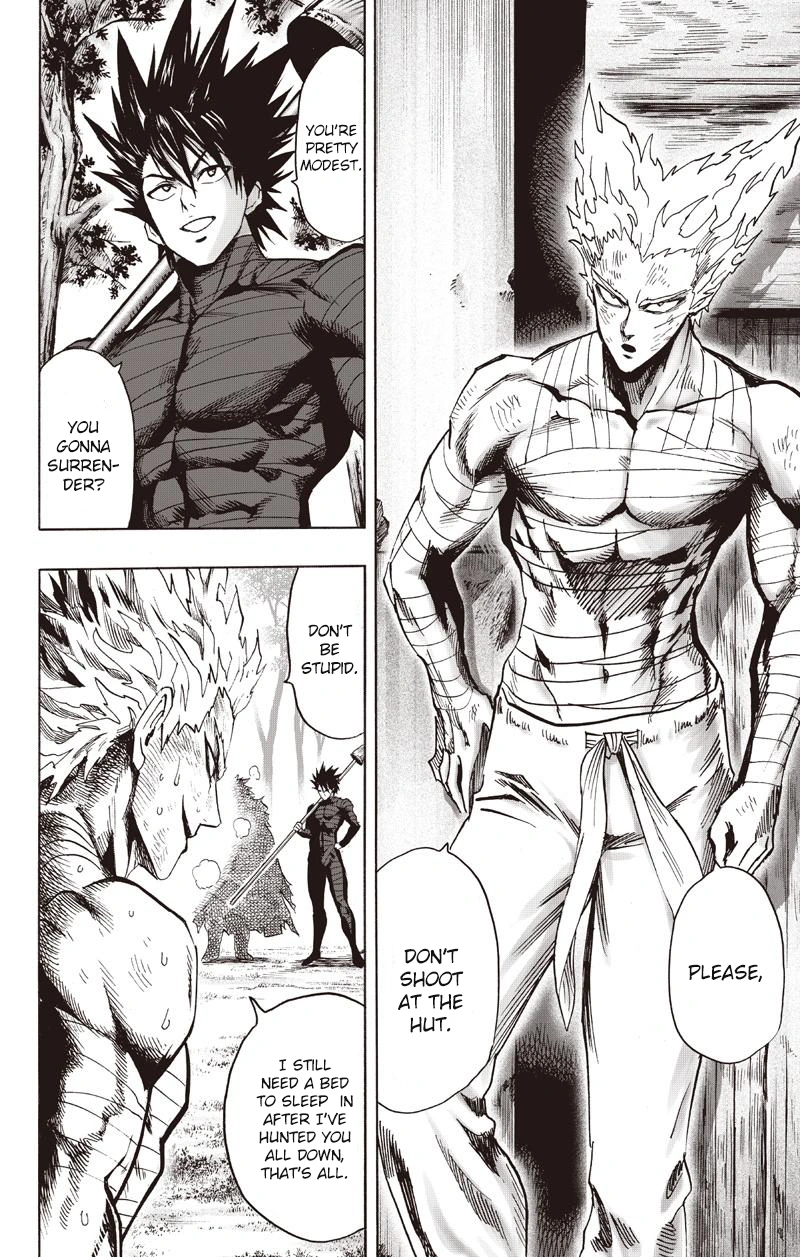 One Punch Man Manga Chapter 81 page 12 - Willpower scene