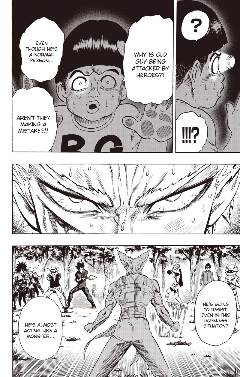 One Punch Man Manga Chapter 81 page 24 - Willpower scene