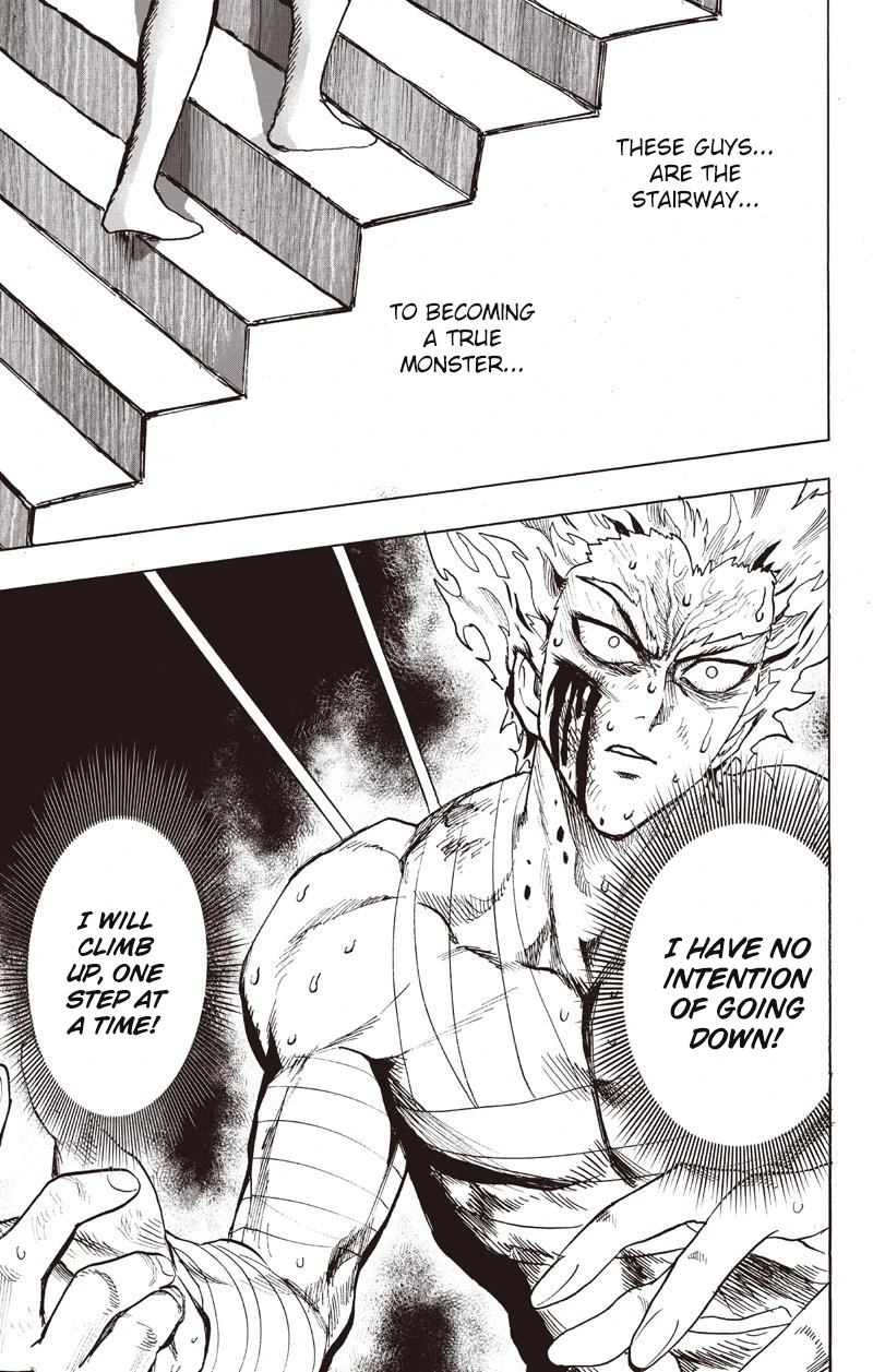 One Punch Man Manga Chapter 81 page 49 - Willpower scene