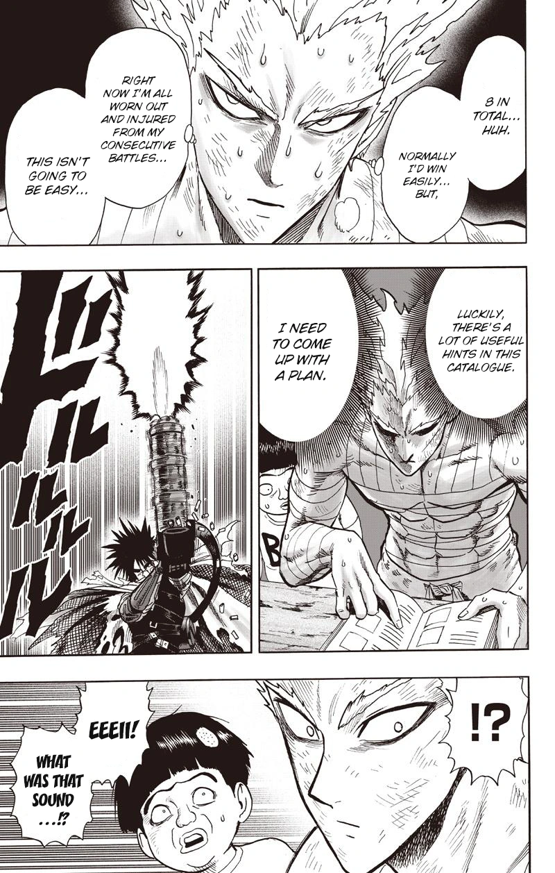One Punch Man Manga Chapter 81 page 9 - Willpower scene