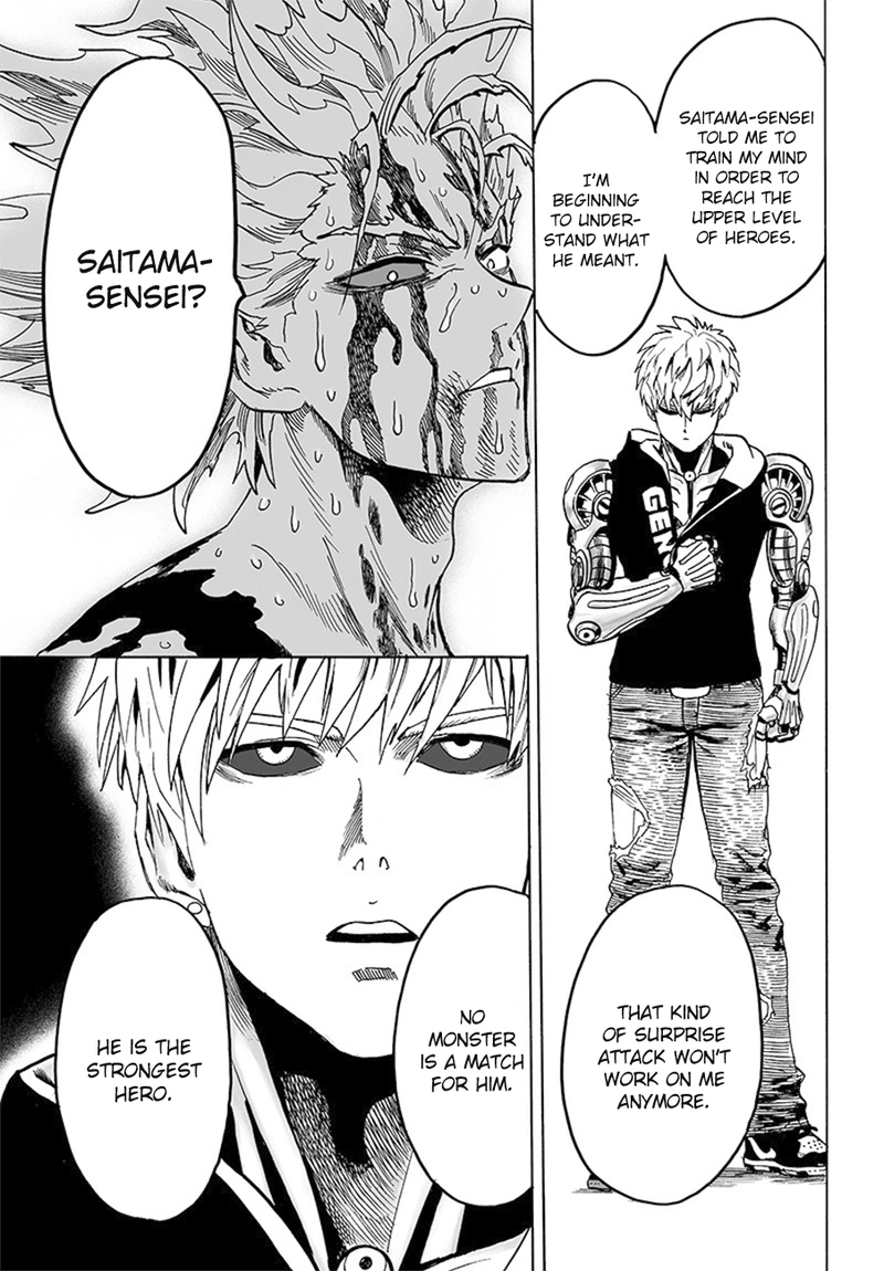 One Punch Man Manga Chapter 83 page 42 - The Cruel Staircase scene