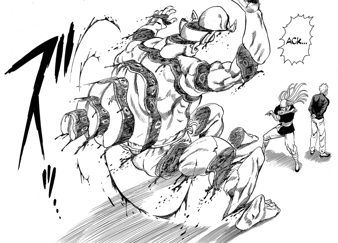 One Punch Man Manga Chapter 83 page 47 - The Cruel Staircase scene