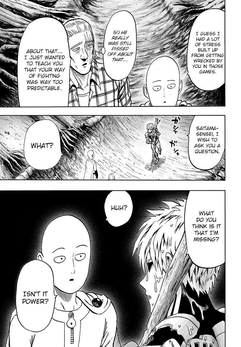 One Punch Man Manga Chapter 84 page 129 - Escalation scene
