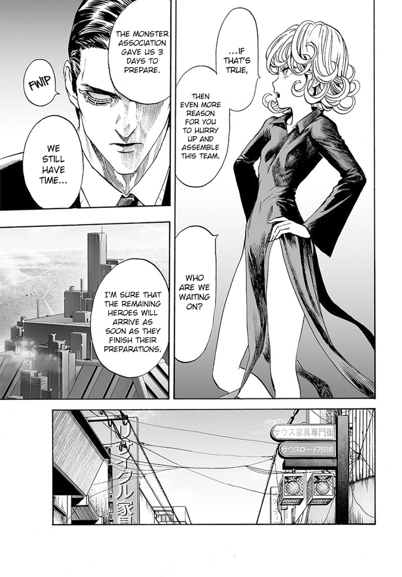 One Punch Man Manga Chapter 85 page 13 - Is it Because I'm Caped Baldy? scene