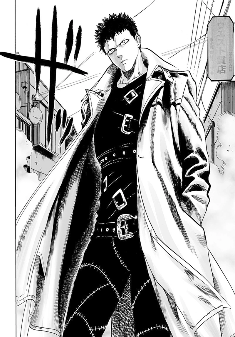 One Punch Man Manga Chapter 85 page 14 - Is it Because I'm Caped Baldy? scene