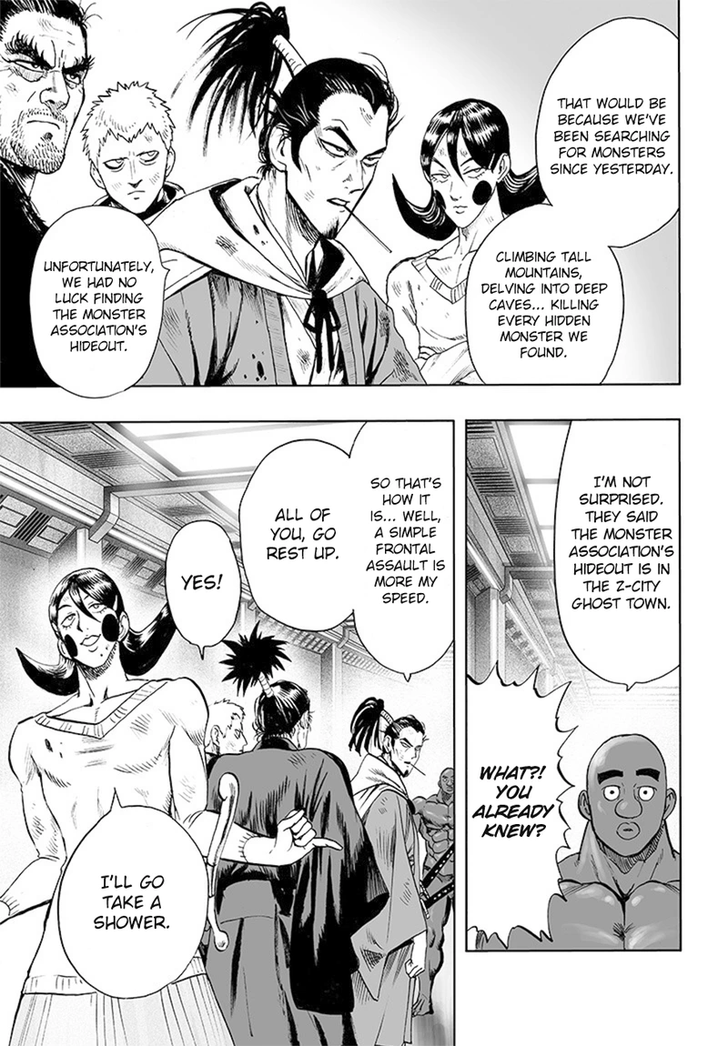 One Punch Man Manga Chapter 85 page 17 - Is it Because I'm Caped Baldy? scene