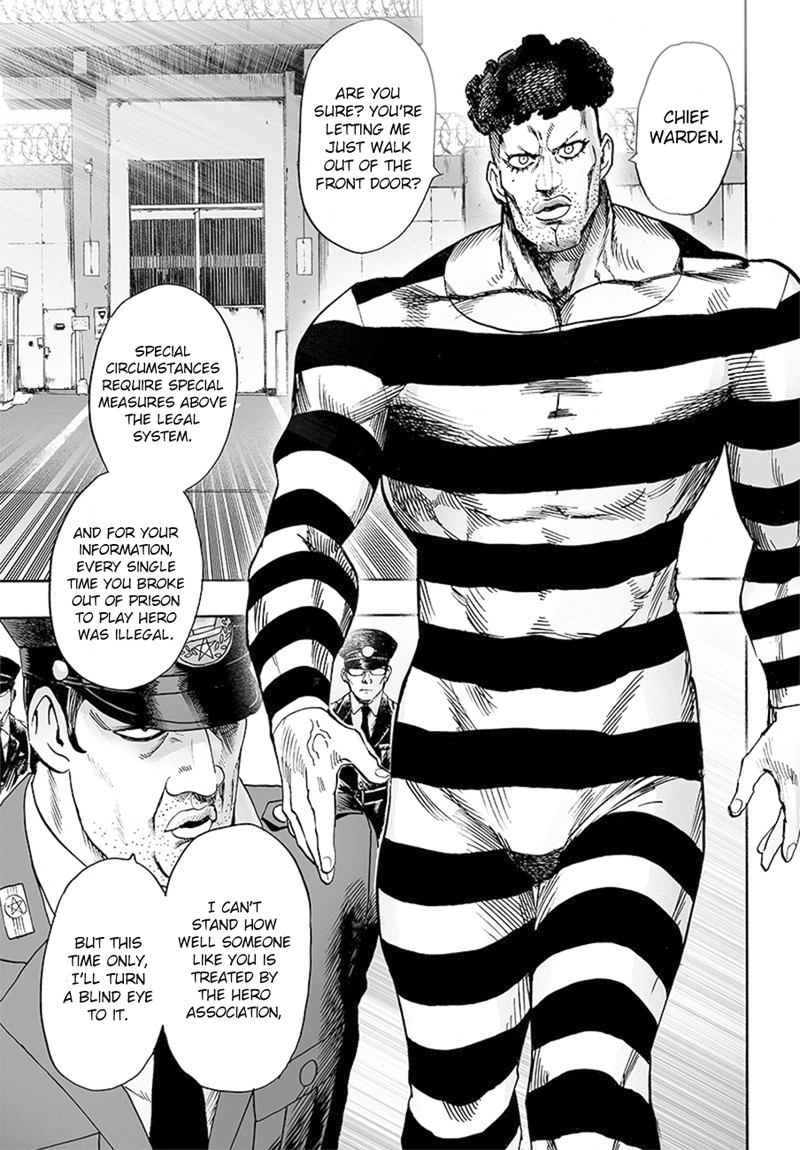 One Punch Man Manga Chapter 85 page 21 - Is it Because I'm Caped Baldy? scene